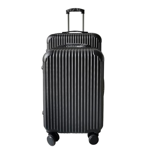 NTK-Collection Kofferset Frenzi 2-teilig, Hartschalenkoffer mit Rollen, Teleskopgriff, Zahlenschloss, Schwarz