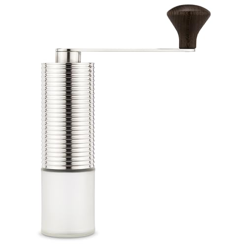 millone compact manuelle Kaffeemühle präzise Mahlgradeinstellung, Edelstahl Mikrokugellager, inkl. Ersatzglas, 30 g Bohnenbehälter