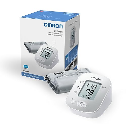 OMRON X2 Smart+ Blutdruckmessgerät – Klinisch Validiert, Mit Bluetooth & App – Inkl. Oberarm-Manschette 22–42 Cm – 5 Jahre Garantie
