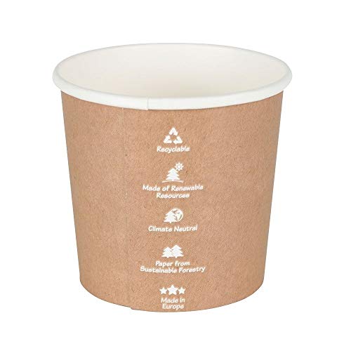 BIOZOYG Karton-Universal-Becher 400 ml 25 Stk. I Pappbecher to-go biobeschichtet Ø 98 mm I Umweltfreundlich, stabil & recyclebar I Aus nachhaltiger Forstwirtschaft - Preisvergleich
