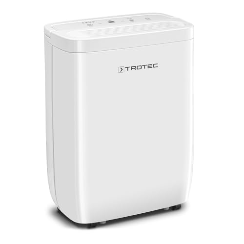 TROTEC Raumentfeuchter elektrisch TTK 27 E – 12 L/Tag – 15 m² / 37 m³ – Autoabschaltung, weiß