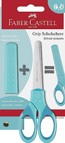 181554 4005401815549 Faber-Castell - 181554 Schulschere Grip, Türkis