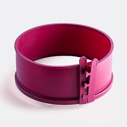 coox Springform mit Porzellanboden ⌀ 18 cm in Dunkelrot, backen und direkt auf der Porzellanplatte servieren und schneiden, kein Umsetzen nötig