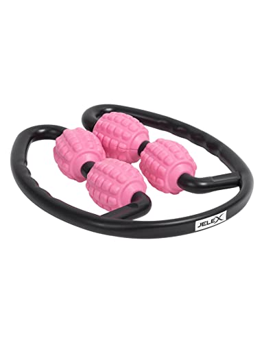 JELEX Massageroller JELEX Massage 4 Rad Massage-Doppelroller, 4 Rollen mit insgesamt 200 Massageknötchen, Polypropylen, fördert Durchblutung und reduziert Schwellungen