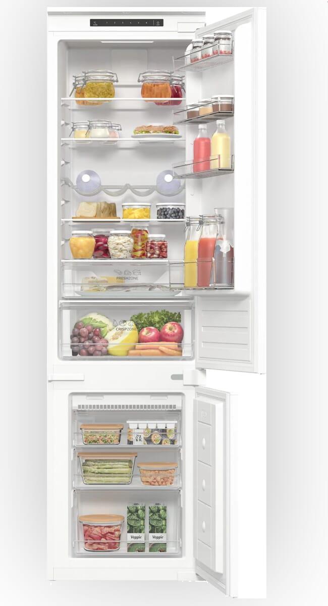 Gorenje NRKI419EP1 Einbau-Kühl-Gefrierkombination, 281 Liter Gesamtvolumen, Edelstahl, NoFrost DualAdvance, energieeffizient mit LED Display