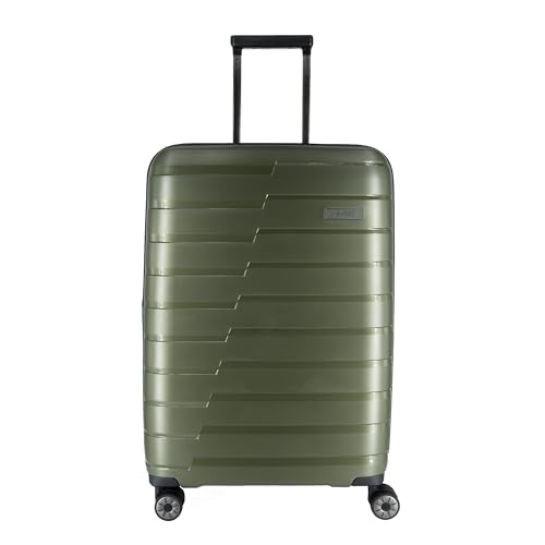 Travelite Air Base Trolley M 67 cm, 4 Rollen mit Dehnfalte, oliv, 100% Polypropylen