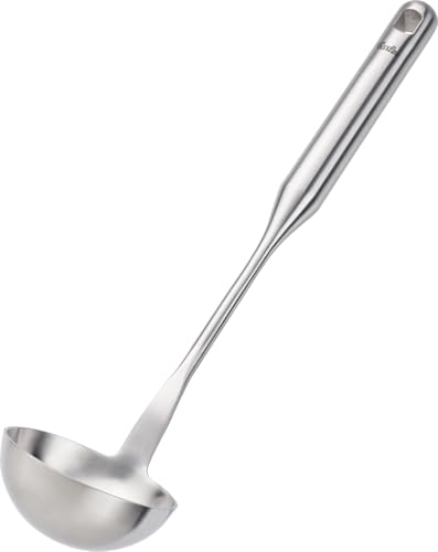 Fissler Essential Edelstahl-Saucenlöffel, 33,5 cm, hitzebeständig, spülmaschinengeeignet mit Aufhänge-Öse