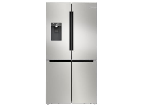 Bosch KFD96APEA, Serie 6, Smarter XXL-French Door Kühlschrank, 183 x 90,5 cm, 375 L Kühlen + 199 L Gefrieren, NoFrost, Eis- und Wasserspender, VitaFresh für längere Frische, Gebürsteter Stahl