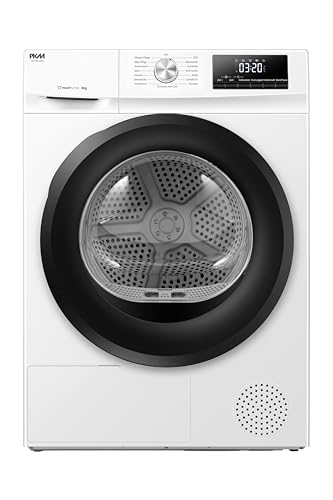 PKM Wärmepumpentrockner WPTO8-13DE, 8 KG mit 13 Programmen und Energieeffizienzklasse D, geräuscharm mit Knitterschutz