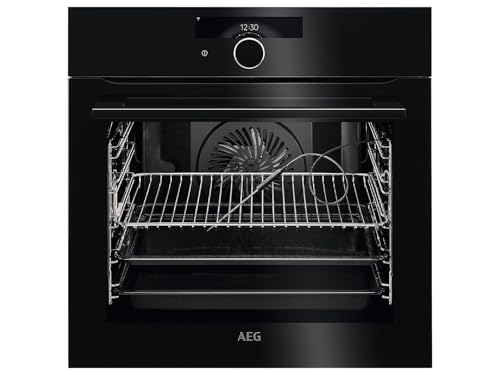 AEG BPK948230B AssistedCooking Pyrolyse Backofen Schwarz, 17 Backofenfunktionen, Made in Germany, MaxiKlasse