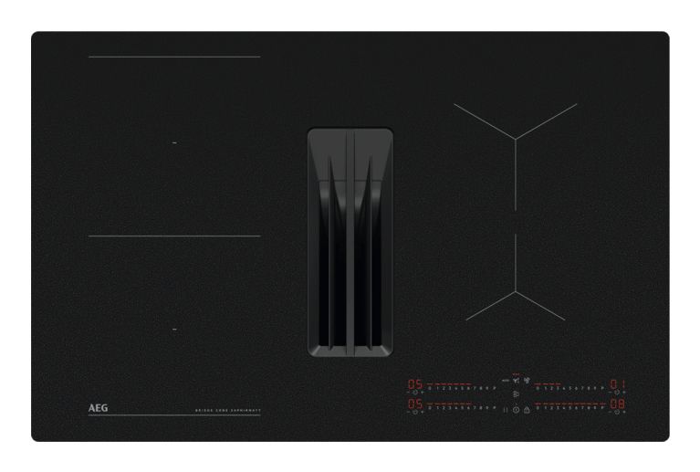 AEG TH84CB0BSZ, autarkes 83 cm Induktions Kochfeld mit 4 Zonen und integriertem Dunstabzug