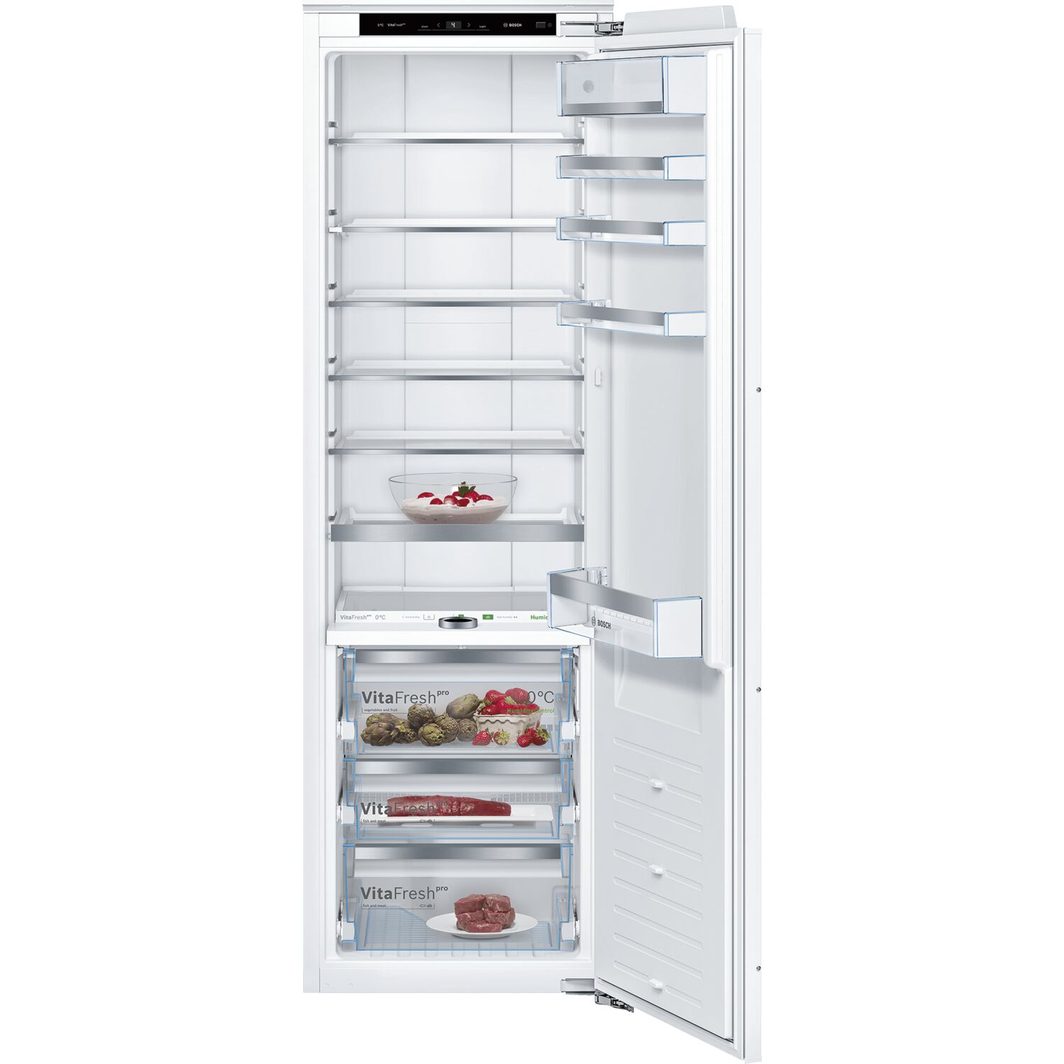 Bosch KIF81PFE0 Kühlschrank, Infos cm: 55.8 Breite Tests, pro, Preisvergleich Einbau, 0-Grad-Zone, & LED, VitaFresh weiß