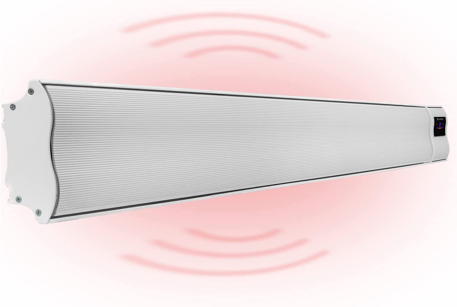 Klarstein Cosmic Beam Smart 30 Infrarot-Heizstrahler 3000W App-Steuerung Fernbedienung, weiß, Heizstrahler