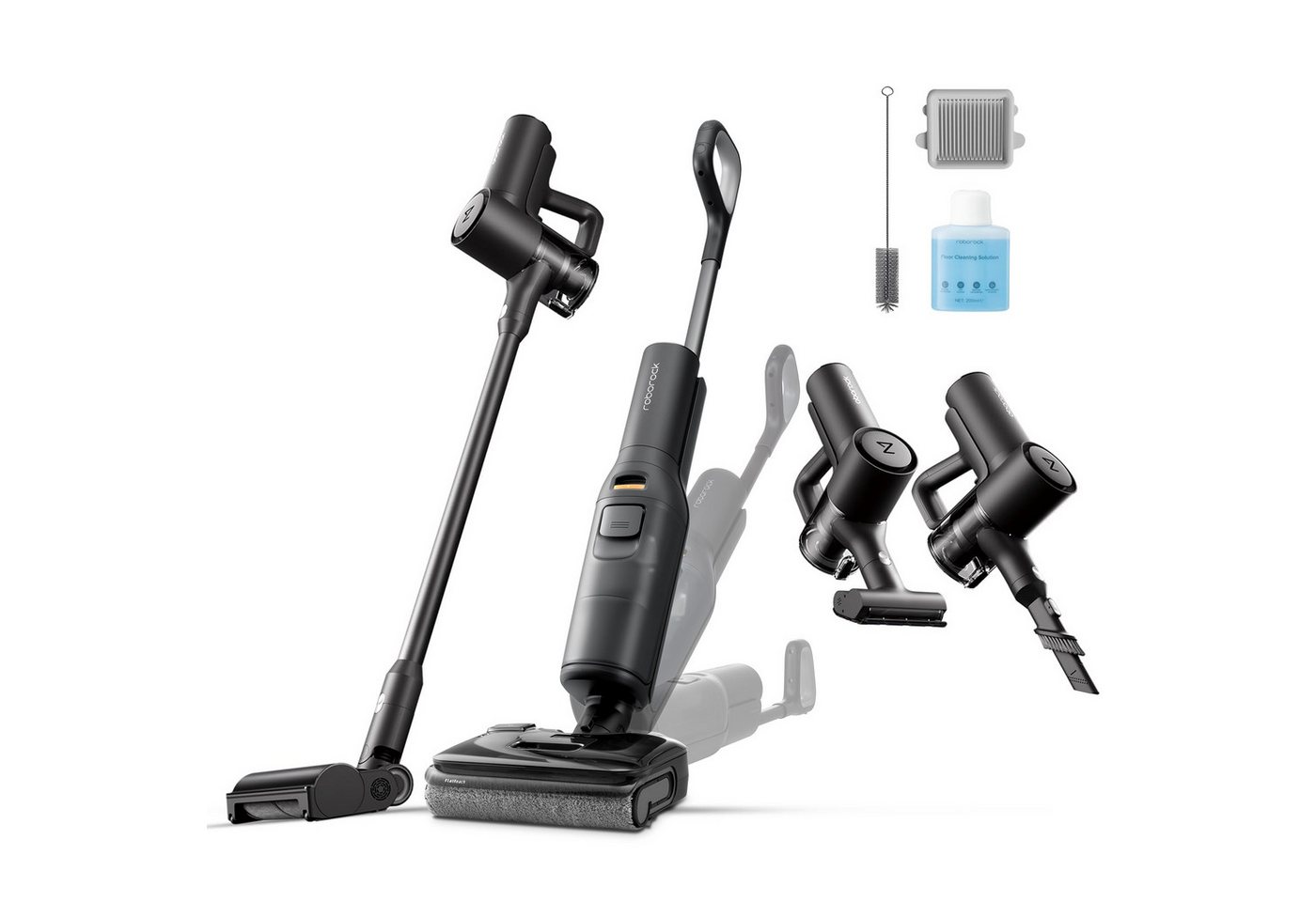 Roborock F25 Combo Nass-Trocken-Akkusauger, 20000 Pa Saugkraft, 5-in-1 Vielseitigkeit, selbstreinigend, mit motorisierter Minibürste, weiß