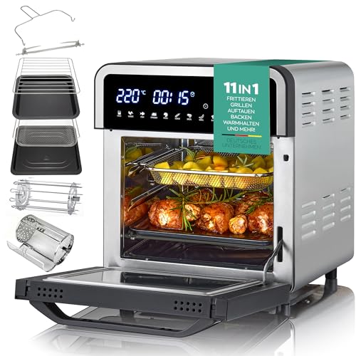 HEINRICHS Heißluftfritteuse Air Fryer mit digitalen LED-Display LCD Touch Display, 11 Pragrammen 1800W Heißluft Fritteuse Ohne ÖL Fritteuse Luftfritteuse Timerfunktion Heinrich´s (14L XXXXXL) - Preisvergleich