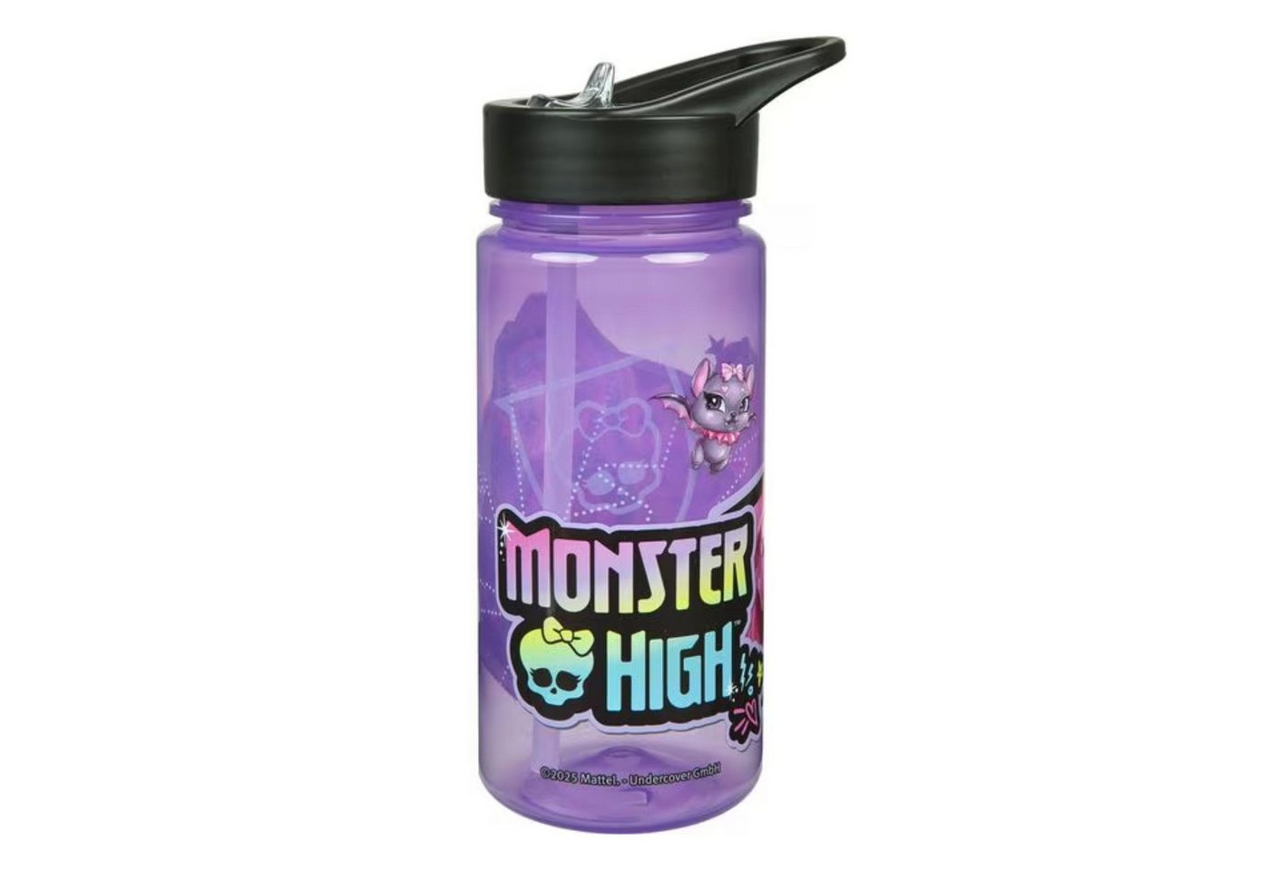 Monster High Aero-Getränkeflasche, Auslaufsichere Trinkflasche für Schule und Ausflüge, bunt
