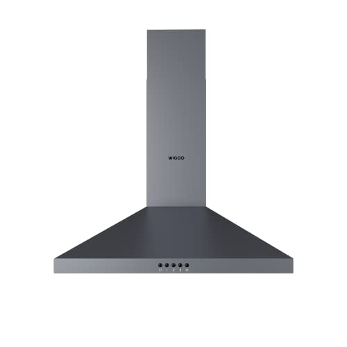 Wiggo Dunstabzugshaube 60cm I Wandhaube für Abluft oder Umluft Dunstabzug 300m³/h mit LED