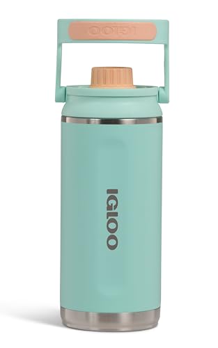 IGLOO Chug 36 Thermoflasche, isolierte Edelstahl-Flasche, 1 Liter, grün, hält bis zu 48 Stunden kalt