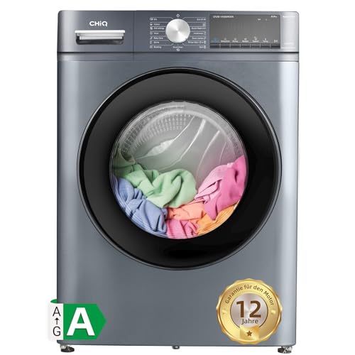 CHiQ Frontlader Waschmaschine 9 kg, 1400 U/min, Inverter, 16 Programme, Dampf, Schnellwaschgang, Auto Clean, Schwarz