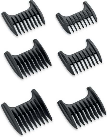 Valera 6 Combs Set For Clipper 300, 6 St., Bartpflege-Zubehör für Herren, zum Formen und Fassonieren des Bartes, schwarz
