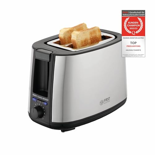 ADLER 2-Scheiben Toaster – 650-750 W, 6 Bräunungsstufen, Mit Aufwärmgitter Und Krümelschublade