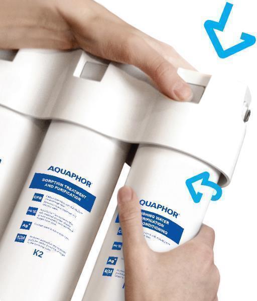 Aquaphor AQUAPHOR Crystal TRIO Aktivkohle Wasserfilter mit 1 Wege Wasserhahn - Mikrofiltration bis 0,8 Mikrometer, Kohleblock mit Keimsperre