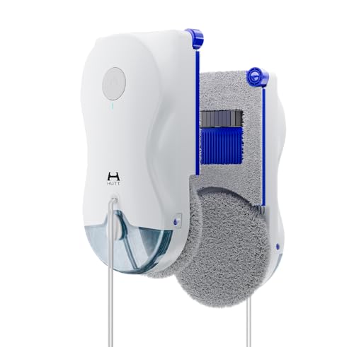 HUTT Fensterputzroboter 10, Innovativer Fenstersauger mit Dual-Mode-Reinigung und präziser Eckenreinigung, schwarz