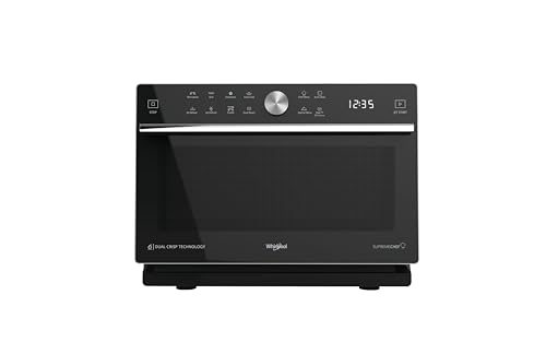 Whirlpool Micro C/Grill 33 l vent crisp 6sen mwsc933sb, Mikrowelle mit 220.0 Watt, 33.0 Liter Kapazität, Glas Stahl