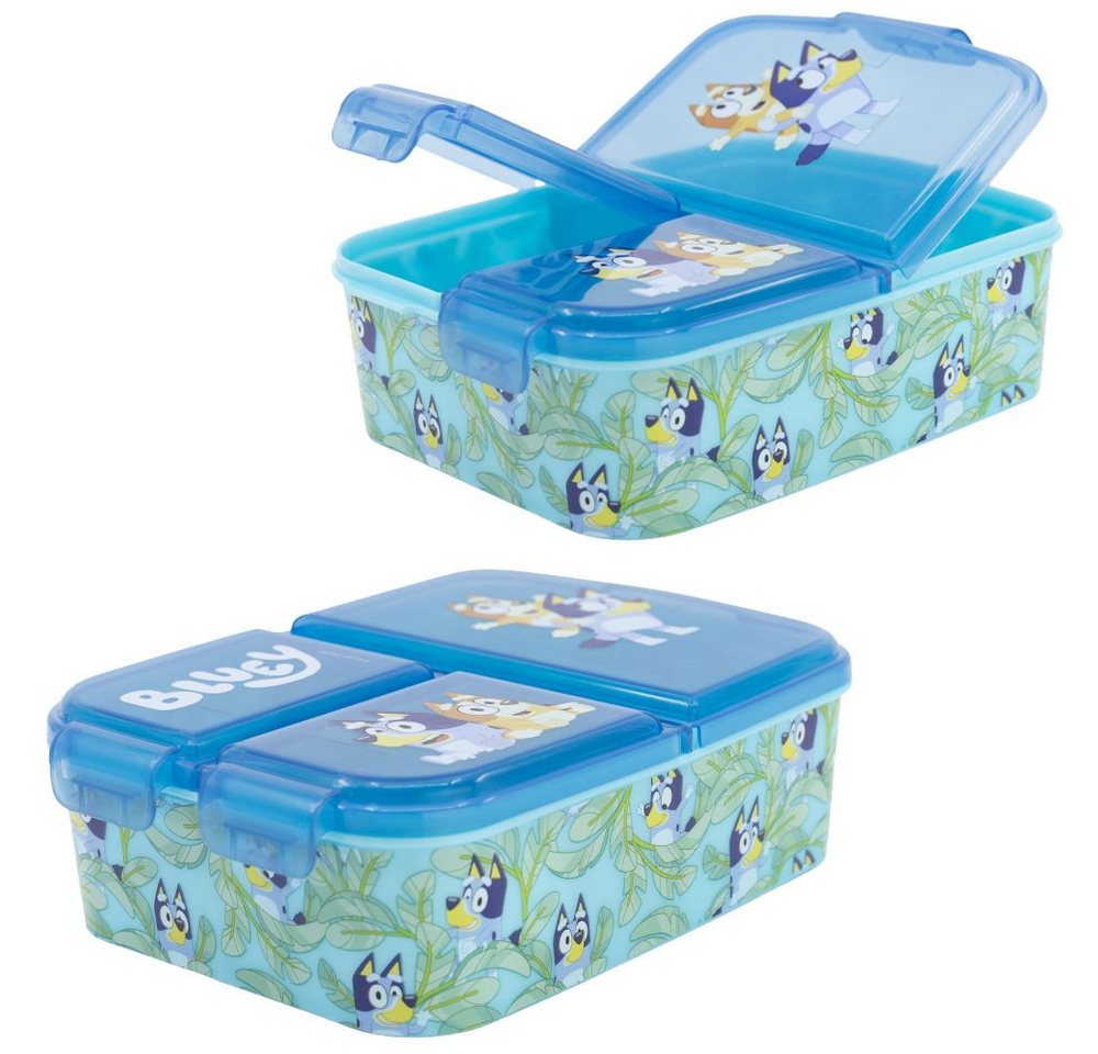 Com-four Lunch-Box 2er Set - Brotdosen Mit 2 Fächern & Besteck Im Deckel