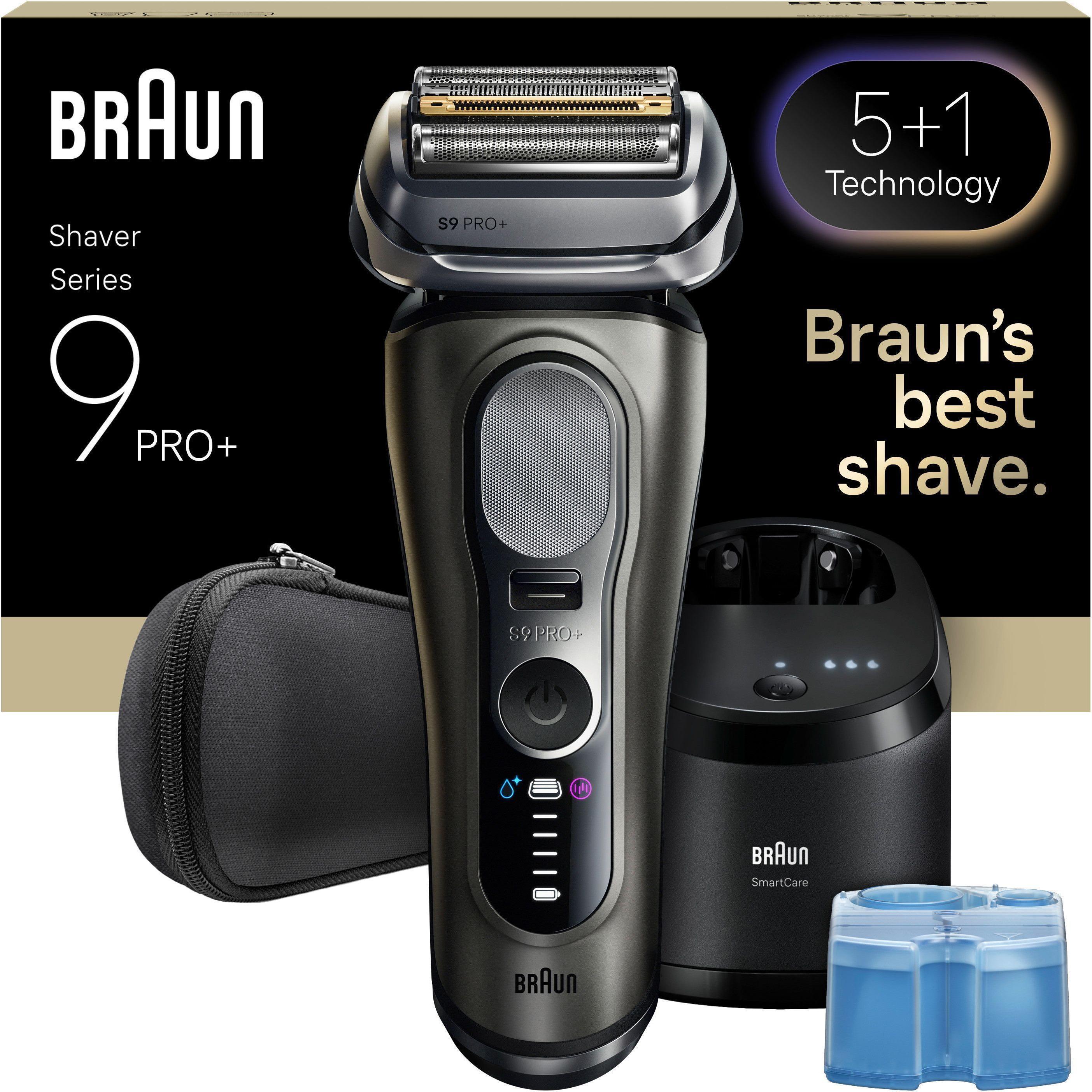 Braun Series 9 PRO+ Elektrorasierer 9655CC mit Pro SensoAdapt-Technologie und SmartCare Center, Graphite Grey