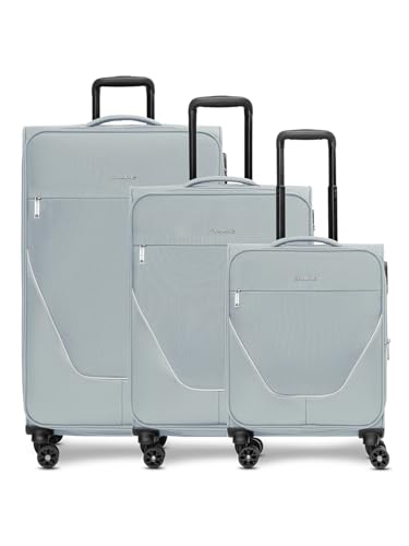 Stratic taska 4-Rollen Kofferset 3tlg. mit Dehnfalte, 100% Polyester, blau, 51 cm x 31 cm x 76 cm