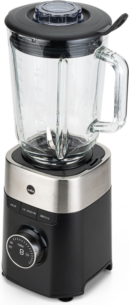 Wilfa Fusion 1000, Standmixer mit 1000 Watt, 1,5-Liter-Behälter, Pulsfunktion und einstellbarer Geschwindigkeit, Schwarz