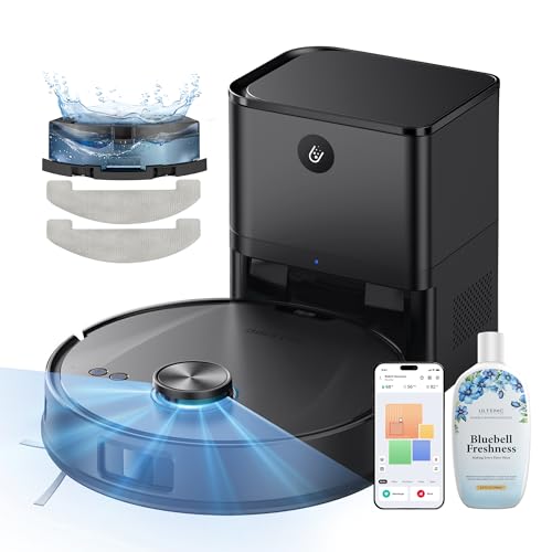Ultenic T20 Pro Saugroboter mit Wischfunktion, 8000 Pa, Absaugstation 3,5 L, AI-gestützte Laser-Hindernisvermeidung, APP-Bedienbar