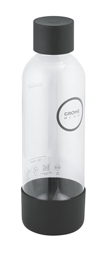 Grohe Wassersprudler Blue Fizz Ersatz-Wasserflasche, wiederverwendbar, schwarz (41250K00)