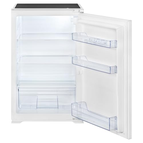 Bomann Einbaukühlschrank ohne Gefrierfach 129L | Stufenlose Temperaturregelung | Abtauautomatik | 3 Glasablagen | Schlepptürausführung | VSE 7809