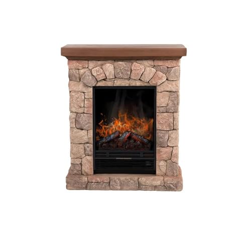 Home Deluxe Elektrokamin CALOR - MGO-Kunststein - 76,5 x 90,5 x 31,0 cm - 2 Heizstufen - Flammeneffekt separat schaltbar - inklusive Fernbedienung - Wellness Oase Design - Weiß