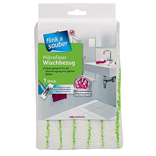 Flink & Sauber Mikrofaser Mop Ersatz, 46x16 cm für effektive Bodenreinigung