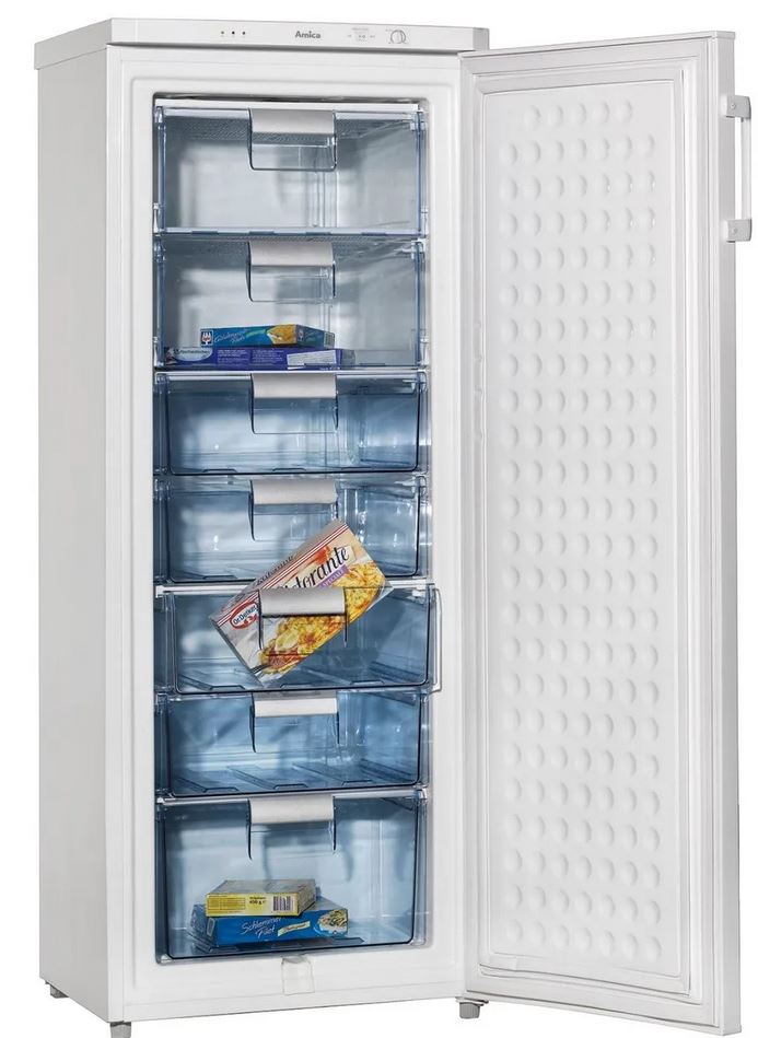Amica GS 15111 W Gefrierschrank, freistehend, Schnellgefrieren, Breite 55 cm, Energieklasse F
