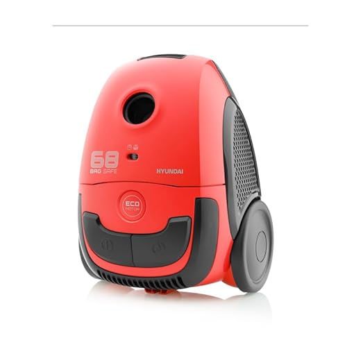 HYUNDAI ELECTRONICS Bodenstaubsauger mit Beutel VC068R | 800W ECO-Motor | 2l Volumen | Rot