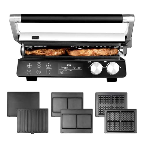 Gastroback Kontaktgrill Gourmet Multigrill BBQ Pro Smart, LCD-Display & Drehregler, 2400 W, schwarz