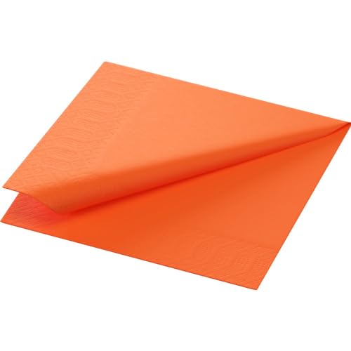 Duni Servietten Sun Orange, 24x24 cm, 250 Stück, handliche Größe, hohe Haltbarkeit