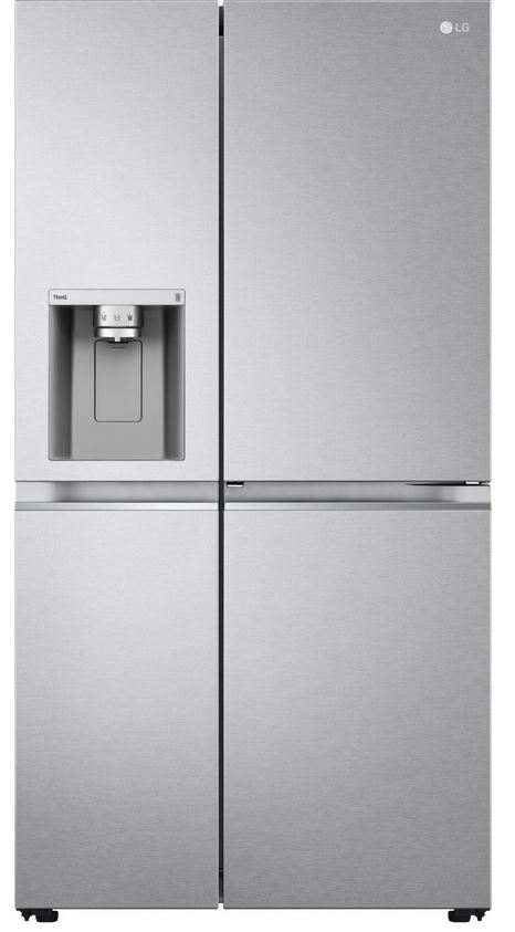 LG GSJV71MBLE Side-by-Side-Kühlschrank, freistehend, silber, NoFrost, Wasserspender, Wassertank, Schnellgefrieren, LED, Breite 91.3 cm