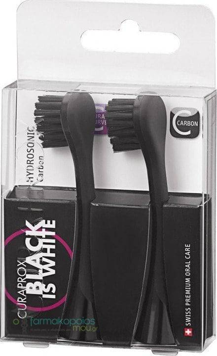 CURAPROX Black is White Aufsteckbürsten für elektrische Zahnbürste 2 St. Schwarz