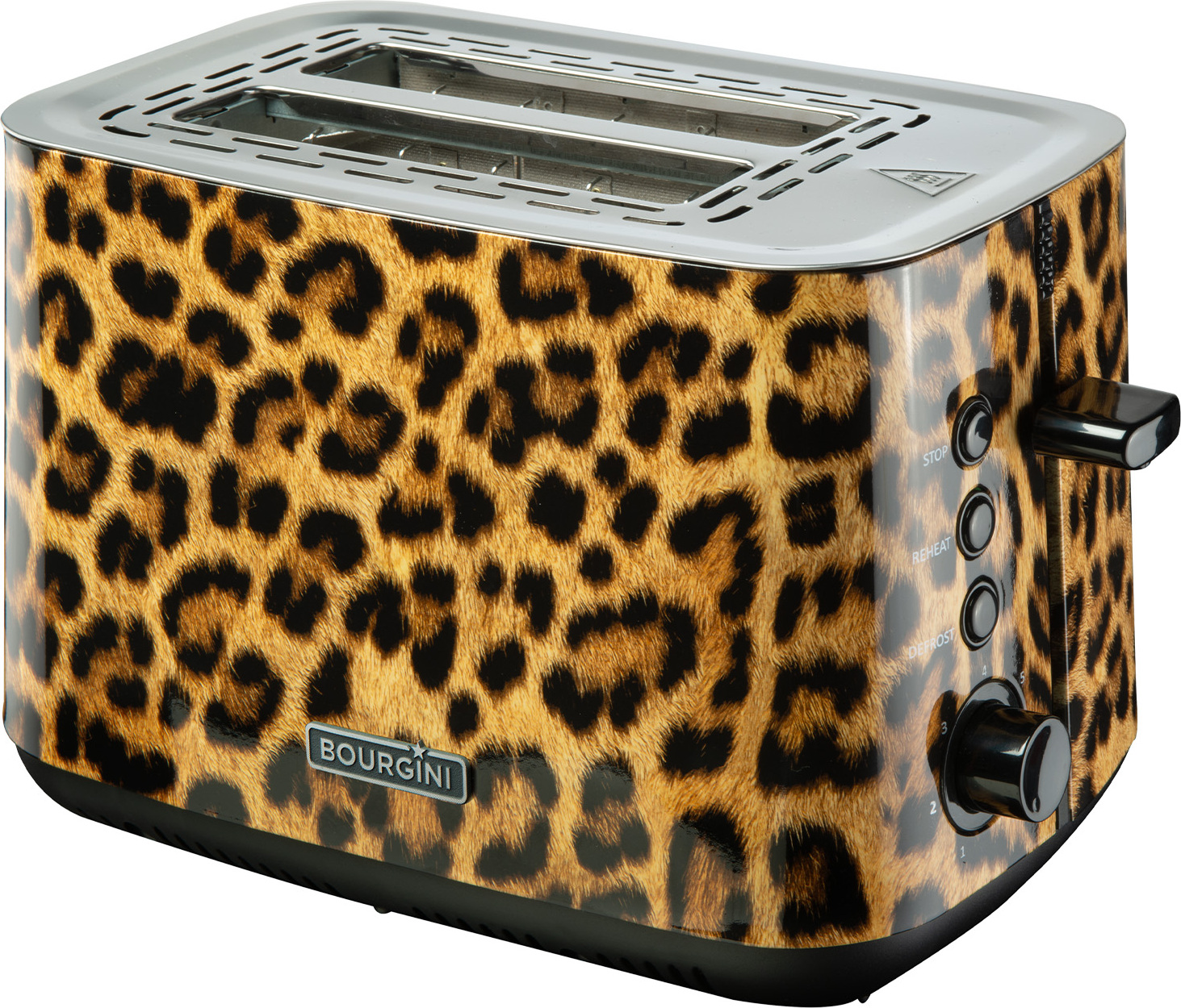 Bourgini Panther Toaster, Toaster mit Panthermuster für perfekten Toast