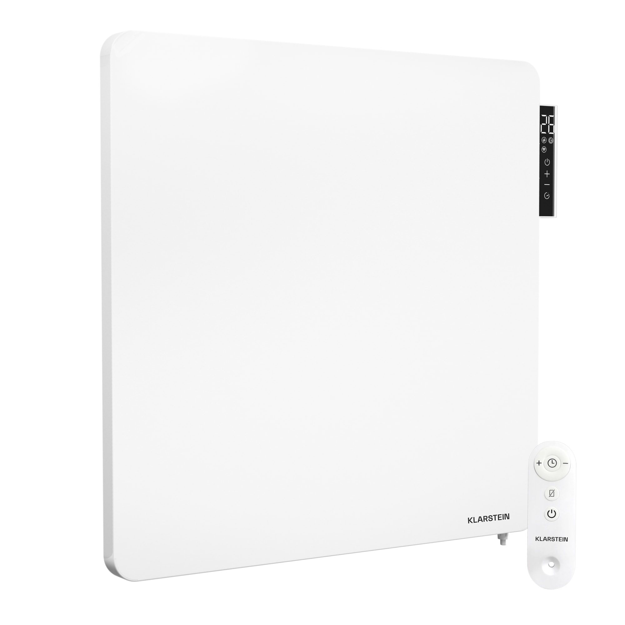 Klarstein Wonderbeam 450, Hybride Infrarotheizung 60 x 60 cm mit 450W, Wochentimer und Fernbedienung