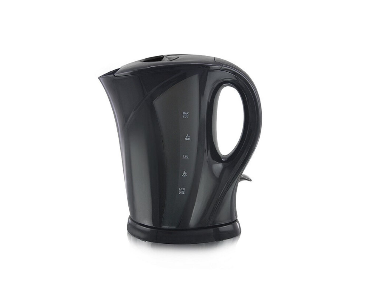 Lentz Wasserkocher Kompakter Elektrischer Teekocher 1.7L Kunststoff 2200W, ergonomischer Griff, 2200 Watt, weiß