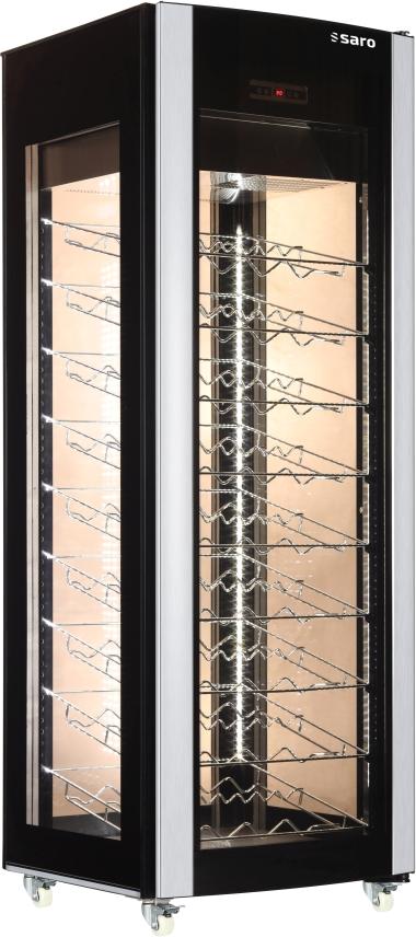 SARO Weinkühlschrank Modell WK 81, 400 Liter Kapazität, elegante Glasfront mit LED-Beleuchtung und Inverter-Kompressor