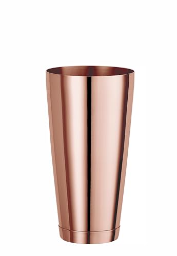 HENDI Boston Shaker Becher, gewichtet, aus Edelstahl mit kupferner Polierung, 0,8L, ø92x(H)175mm, ohne Shakerglas, Barzubehör