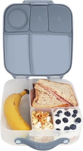 B.Box Chill Out, Lunchbox mit Fächern, blau - inklusive Eisbeutel, herausnehmbarer Trennwand und auslaufsicheren Fächern für Obst und Snacks
