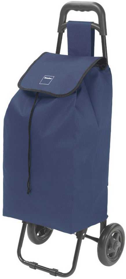 Metaltex Einkaufstrolley Daphne, 40 l mit Reißverschluss-Fach und Seitentasche für Regenschirm